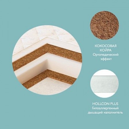 Детский матрас Plitex Junior Ring 74x74x8см (UR-01/2) A-4